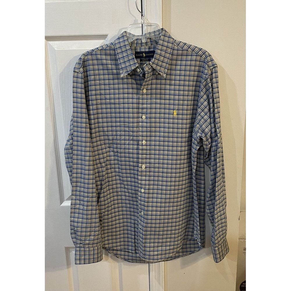 Polo Ralph Lauren Men's Long Sleeve‎ Shirt Sz L  Custom Fit